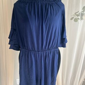 Lilly Pulitzer Blue Gathered Romper